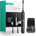 VOYOR-Health Travel Electric Toothbrush Rechargeable Toothbrushes for Adults Portable Sonic Toothbrush with 5 Modes Three-Section Detachable Design with Travel Case ET410 (Black)