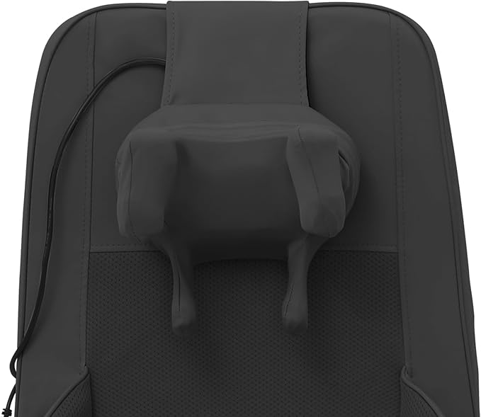 Neck and Back Massage Device with Heat Comfortable Back Massage for Pain Relief Back Massager for Chair for Office Home Car (Black)