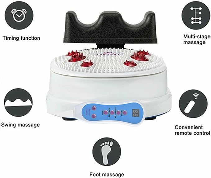 Fitness Chi Swing Machine with Remote Control for Passive Aerobic Leg Exercises - Foot Massager Exercise While Sitting Or Laying Down with Leg Shaker