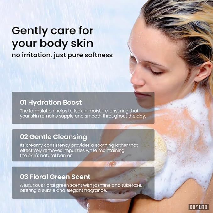 Pure Moisture Body Wash 25.4 fl oz /750ml Milky Texture Moisturizing Nourishing Scented Body Cleanser for Dry Itchy Sensitive Skin Korean Skincare