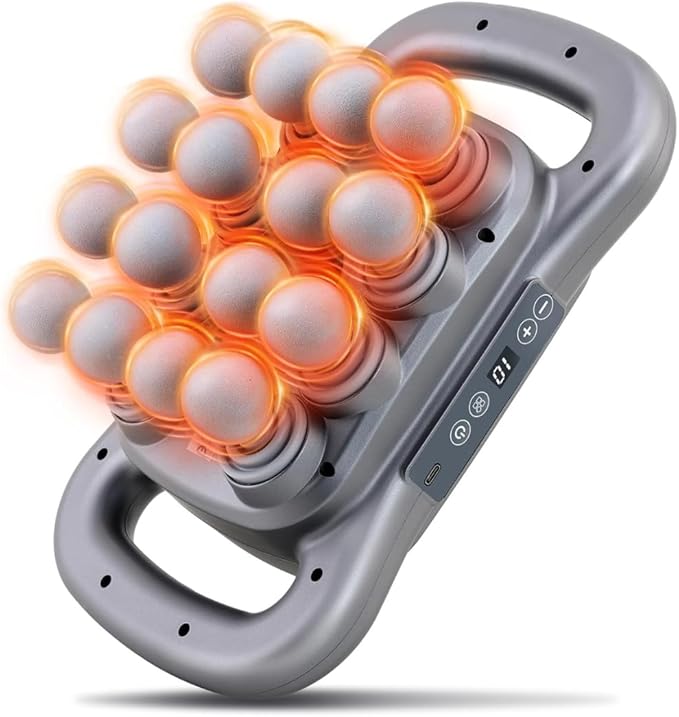 Massage Gun 16 Head Rechargeable Deep Muscle Percussion Massager 2600mAh Battery Ultra Quiet Full Body Pain Relief Therapy