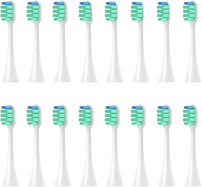 Replacement Toothbrush Heads Compatible for EW-DC01/DC12/PDL54/PDP51/EW1031/DE92/WEW0980/DL40/DL75/DL82(16pcs)(16pcs White)