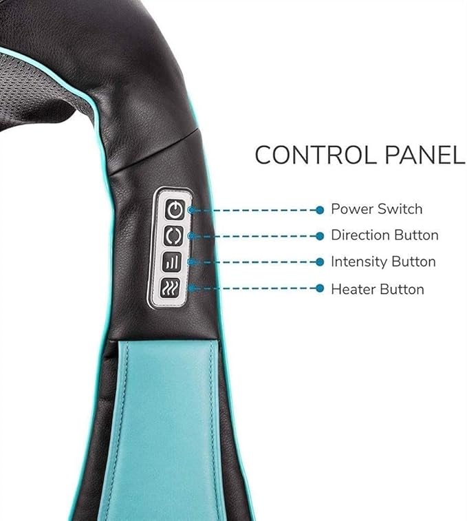 Neck and Back Massager with Heat Electric Deep Tissue 3D Kneading Massage Pillow Body Muscle Pain Relief Home Office and Car Use