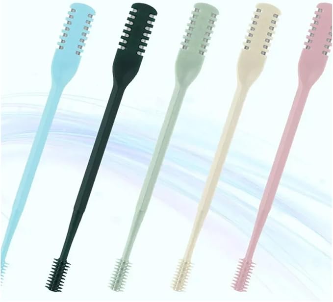 Double Sided Nose Hair Knife Manual Nostril Cleaning Nose Hair Trimmer Degree Rotate Nostril Cleaning Scissors(Pink with box)