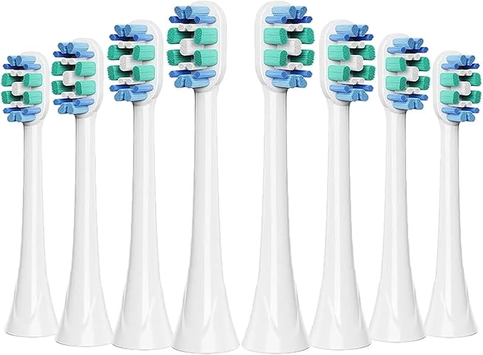 Compatible for PhiliToothbrush Brush Head HX3/HX6/HX9 Series HX3210/3211/6150/6500/6510/6530/9342/6730 Replacement Brush Heads(8pcs)