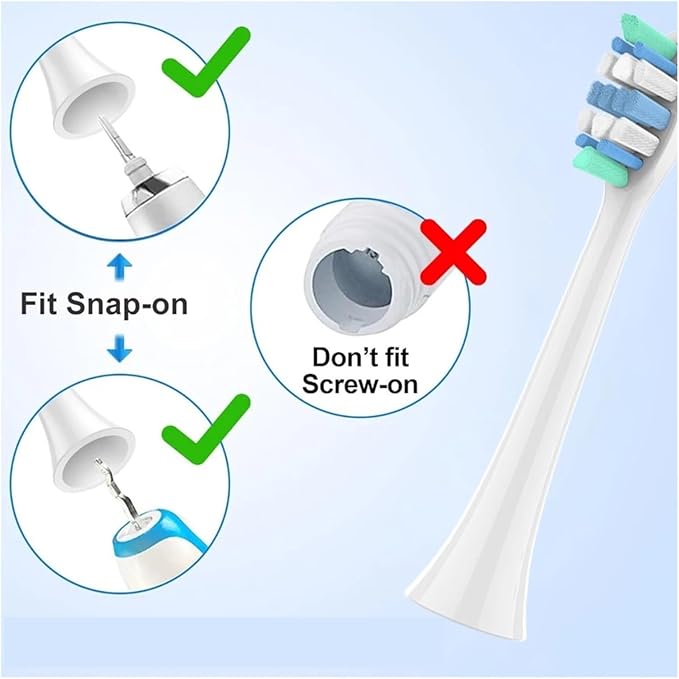 Compatible for 8 Replacement Toothbrush Heads (Models 4100 6500 6100 7500 5300 1100) are Compatible