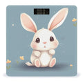 Cartoon Cute Bunny Weight Scale Digital Electronic Scales Bathroom Scale Larg LCD Backlight Display High Precisio MeasurementsTempered Glass