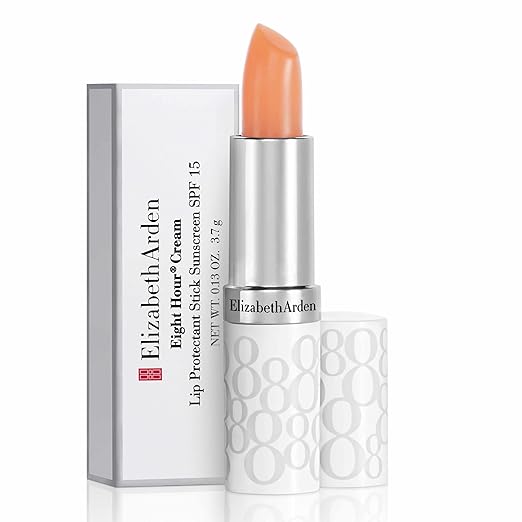 Elizabeth Arden Eight Hour Cream Lip Protectant Stick SPF 15 Sunscreen Balm Moisturizer for Dry Cracked Lips with Shea Butter Coconut Oil &amp Vitamin E 0.13 oz