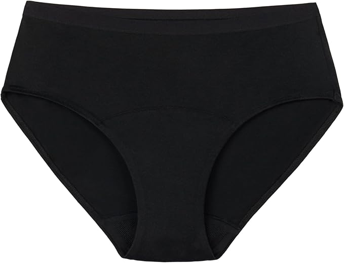 Thinx for All Leaks Hip-Hugger Underwear Holds up to 100ml or 6tbps or 1/4 Cup Worth of Liquid* Light Absorbency Incontinence Underwear for Women Feminine Care Black 5XL