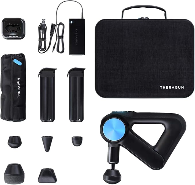 TheraGun Pro Handheld Deep Tissue Massage Gun - Bluetooth Percussion Massage Gun &amp Personal Massager for Pain Relief &amp Circulation in Neck Back Leg Shoulder and Body (Black - 4th Gen)