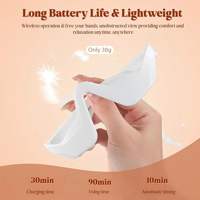 Eye Lift Device Under Eye Red Light Therapy Device for Dark Circles Wrinkles &amp Puffiness Eye Bags Treatment Wand Anti-Aging Eye Care Device for Women (White)