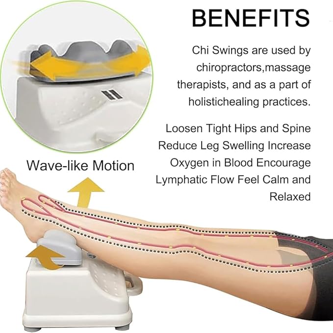 Fitness Blood Chi Machine Swing Foot with Wire Control 10 Gear Speed Adjustable with Carrying Handle for Relax Muscles