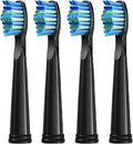 4/8pcs Replacement Brush Heads for Electric Toothbrush Head Bristle Refill Efficient Tooth Cleaning(Black-4pcs)