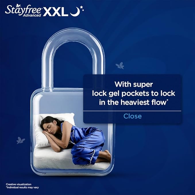 Stayfree Advanced XXL | 42 Pads | All Night Ultra Comfort Sanitary Pads for Women |