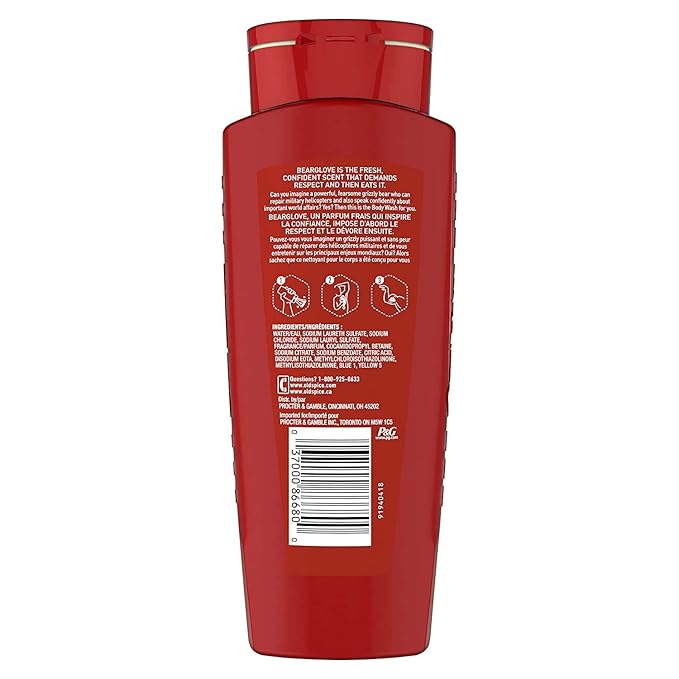 Body Wash for Men by Old Spice Wild Collection Men's Body Wash Bearglove 16 Fl Oz (Pack of 4)