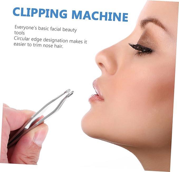 Beaupretty 3pcs Nasal Hair Trimmer Kit Rounded Tip Scissors and Tweezer Tool for Precise Grooming Construction Safe and Painless Nose Hair Removal Portable for Home and Travel Use