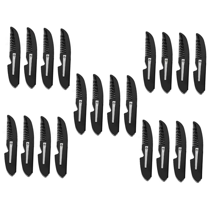 NOLITOY 20pcs Men's Mustache Brush Beard Comb Folding Pocket Combs Hair Accessory Travel-friendly