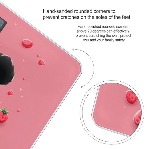Cartoon Strawberry Panda Bathroom ScaleHighly Accurate Digital Weighing Machine for People Bright LED Display Weight Scale for The Aldult Home Use