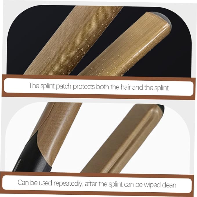NOLITOY 100pcs Curling Wand Sticker Hair Straightener Decal Heat Insulation Perm Stick Adhesive