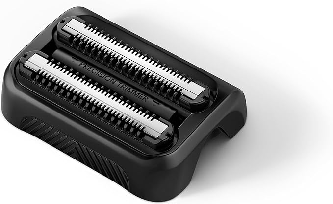 MANSCAPED® The Chairman™ PRO Men’s Replacement Stubble Trimmer Blade - SkinSafe® Stainless Steel Trimmer Blade for Face Shaver with 2 Length-Setting Combs Magnetic Blade Head Attachment (1-Pack)