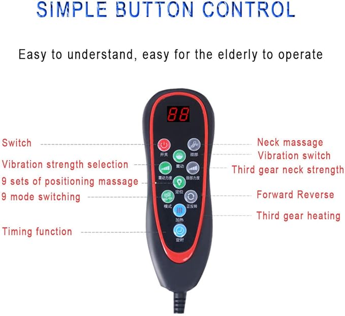 Shiatsu Back Massager with HeatMassage MatMassage Mat for Full Body26 Massage Head Mattress Pad for Neck Back Legs Relieve Fatigue and Soreness Heating Pad