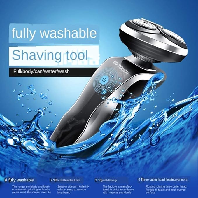 Electric Shavers for MenDry Wet Waterproof Mens Facial Shaver Portable Face Shaver Cordless Travel Fast Charging Waterproof Mens Electric Razor