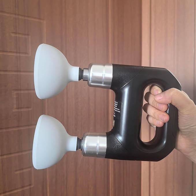 Electric Palm Chest Percussion Cup Dual Head Electric Patting Phlegm Remover Chest Percussion Massager for Mucus Relief Cup Style Vibration Physical Therapy for Back Body.