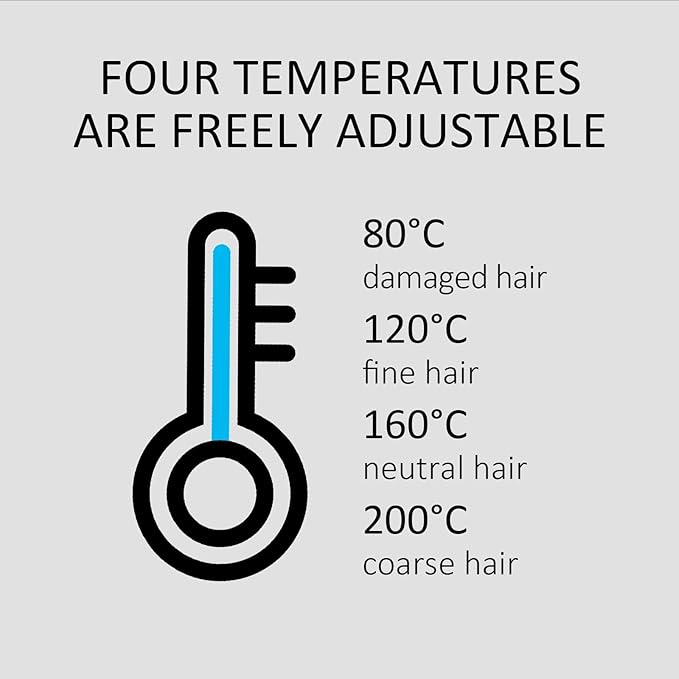 Hair Straightener Brush Comb Straightening Brush for Women with 4 Temps Fast Heating for Travel Teeth Design