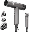 1600W professional ionic hair dryer with 3 attachments 110000RPM high-speed brushless motor for fast drying Lightweight low-noise with locking function 4 temperature and 3 speed settings