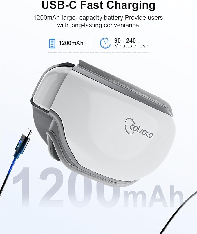 cotsoco Eye Massager with Heat Birthday Gifts for Women Heated Eye Mask with Bluetooth Music Relax &amp Reduce Strain Dark Circles and Improve Sleep Gift for Mom Dad Women Men