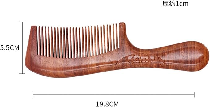 新款花梨木木梳 家用便携化妆梳美发顺发头部 Scalp Massage Comb for Women Men按摩梳密齿木梳 HomeOffice Body Electric Massagers