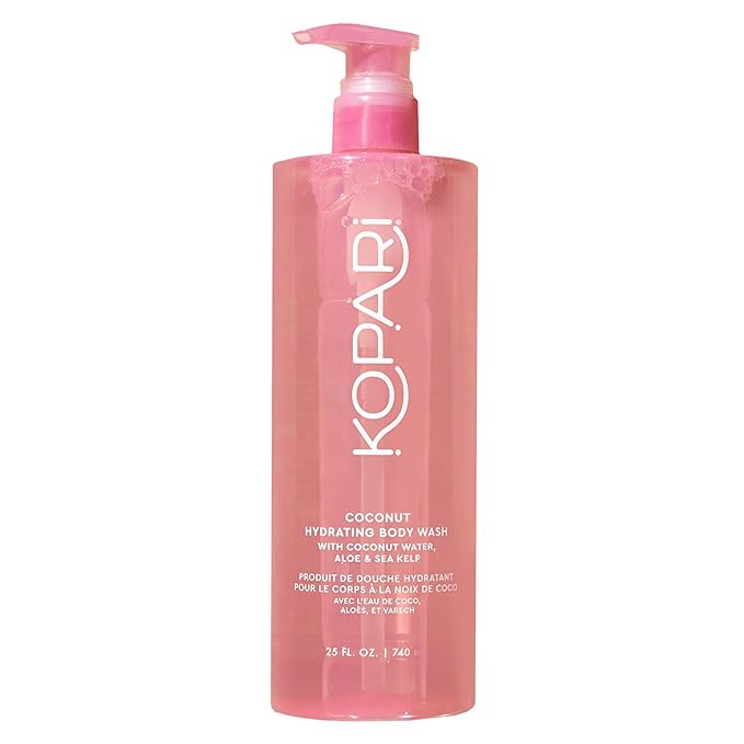 Kopari Jumbo Coconut Hydrating Body Wash with Organic Coconut Water Sea Kelp and Aloe Vera Luxurious Gel to Foam Sweet Coconut &amp Vanilla 25 oz