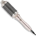 TYMO 2.0 Thermal Brush Curling Brush - STYLUX 1.7 Blowout Volumizer with Flexi-Fit for Hair Straightening Heated Round Styler Tool Hair Straightener and Curler 2 in 1 Dual Voltage &amp Light Gol