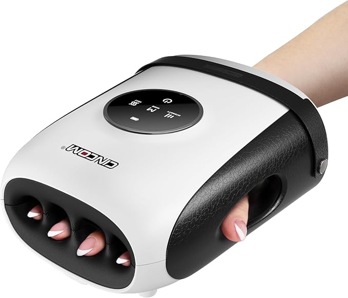 CINCOM Hand Massager with Heat and Compression Finger and Palm Massage Machine for Pain Relief Arthritis and Improved Circulation Gifts for Women (Crow)