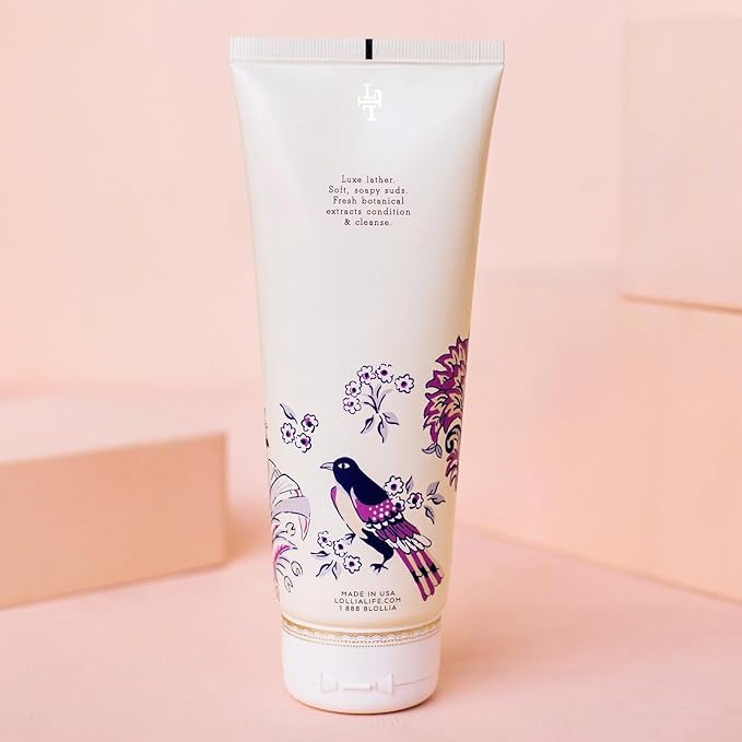 LOLLIA Imagine Shower Gel 8 fl. oz. – Flowering Willow &amp Lotus – Scented Shower Gel Body Wash Shea Butter Body Wash Bath Wash for Women