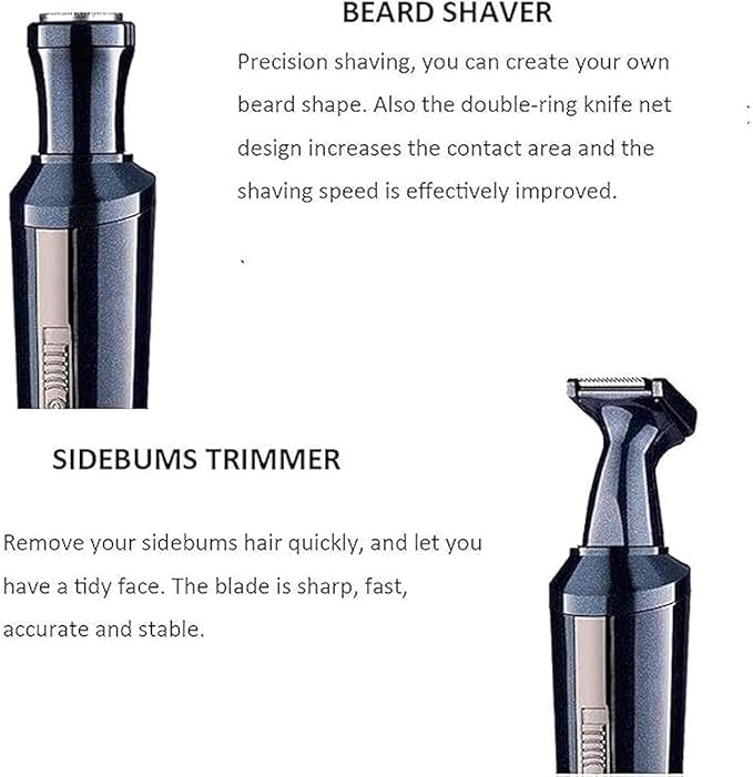 Ear and Nose Hair Trimmer Professional USB Rechargeable Nose Trimmer for Men and Women Ear Eyebrow Hair Trimmer Body Grooming Kit IPX7 Waterproof Dual Edge Blades for Easy Cleansing