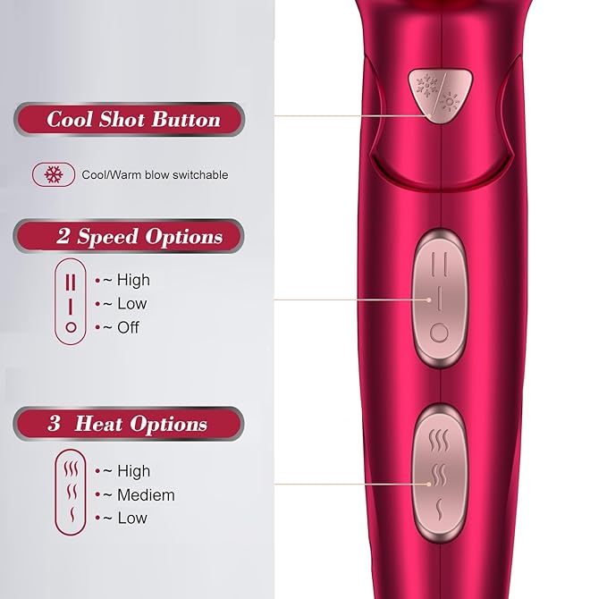 Professional 1875W Negative Ions Ceramic Quick Drying Hair Dryers and 1875W Folding Ceramic Lightweight Blow Dryer