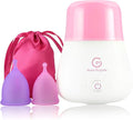 ROSA RUGOSA Menstrual Cups + Steamer Bundle - All You Need to Start Your Menstrual Cup Journey! - Feminine Hygiene - Leak-Free - up to 99.9%