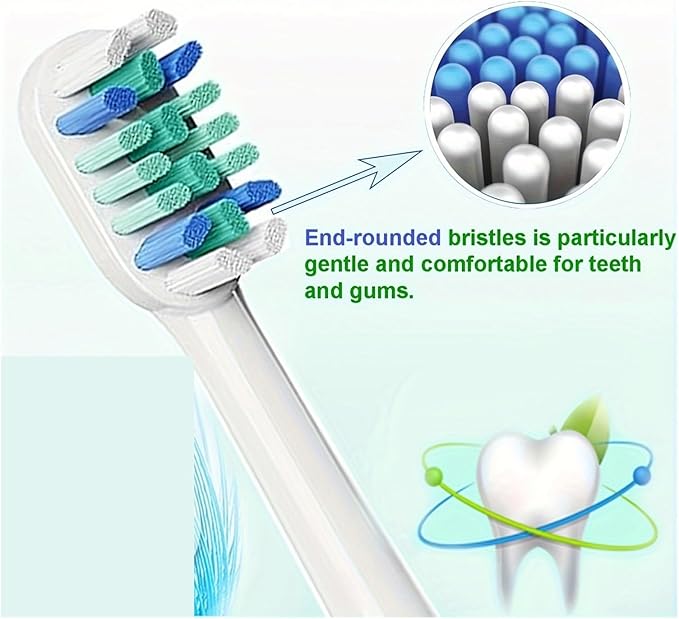 20PCS Toothbrush Heads Compatible for Electric Replacement Soft Bristles for Gum Health