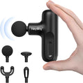 Super Mini Massage Gun Deep Tissue Handheld Muscle Massager with 4 Heads Percussion Travel Size Massager Gun for Back Pain Relief Quiet for Home Gym Office Perfect for Men &amp Women Black