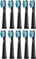 Compatible for 10 Pcs Replacement Brush Heads Toothbrush(10pcs Black)