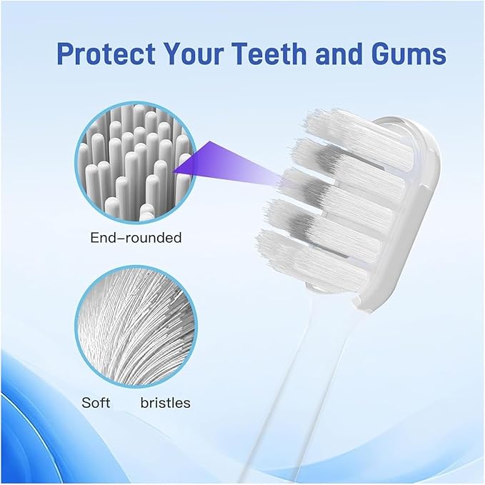 10 Pcs/Pack Replacement Toothbrush HeadsCompatible for Laifen Wave ElectricCompatible for Sensitive Transparent