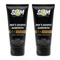 SLAM GentleMan Men's Sunscreen Lotion SPF 50 &amp Moisturizer – Face &amp Body Sunblock Anti-Aging Water-Resistant Hawaii Act 104 Safe Skincare for Men Cologne Scented – 3 fl oz. each. Double p