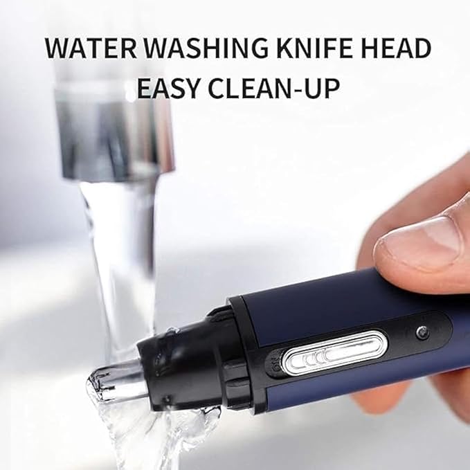 Ear and Nose Hair Trimmer Clipper for Men Women USB Rechargeable Professional Electric Nose Hair Trimmer with Waterproof Head Double-Edge Stainless Steel Blade