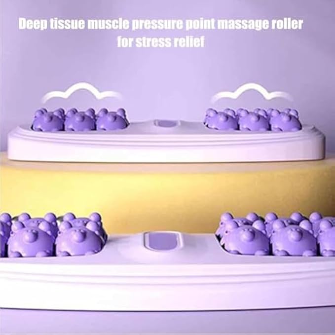 Portable Dual Foot Massage Roller Foot Roller Massager Plantar Fasciitis Relief Tool Deep Tissue Muscle Pressure Point Massage Roller 360° Acupressure Nubs for Home Office Or Travel (2pcs-B)