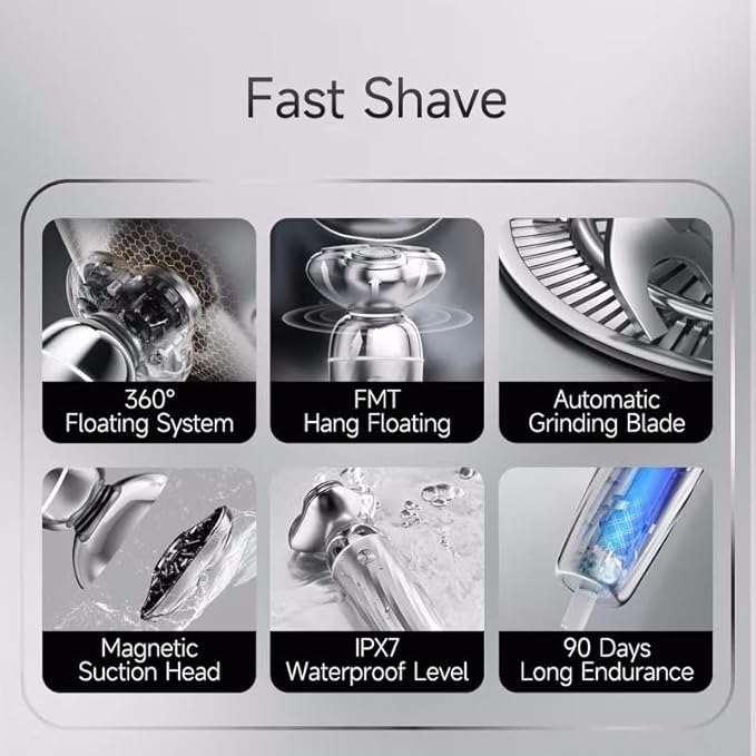 Head Shavers for Bald Men Electric Shavers Waterproof IPX7 Portable Rechargeable Shaving Machine for Men