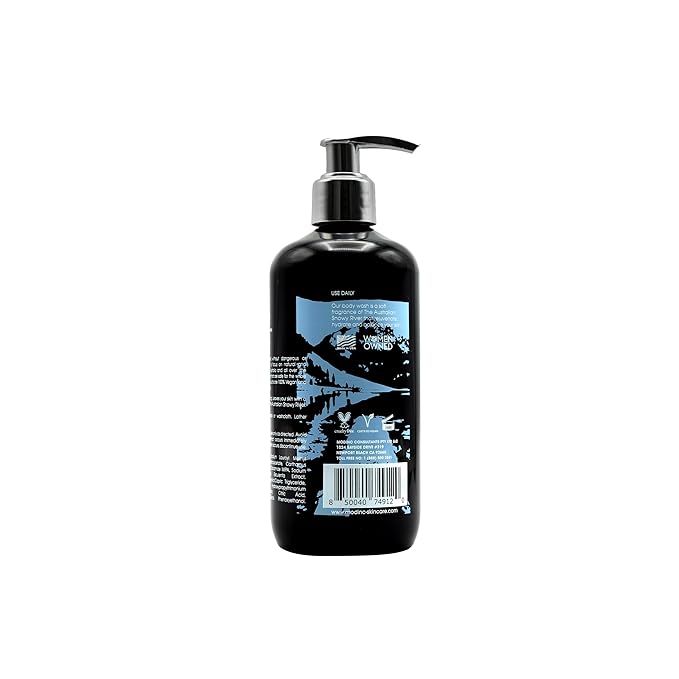 Modinc Luxury Australian Snowy River Body Wash Hydration Blend Vegan Cruelty Free Pump 11.5 Ounces