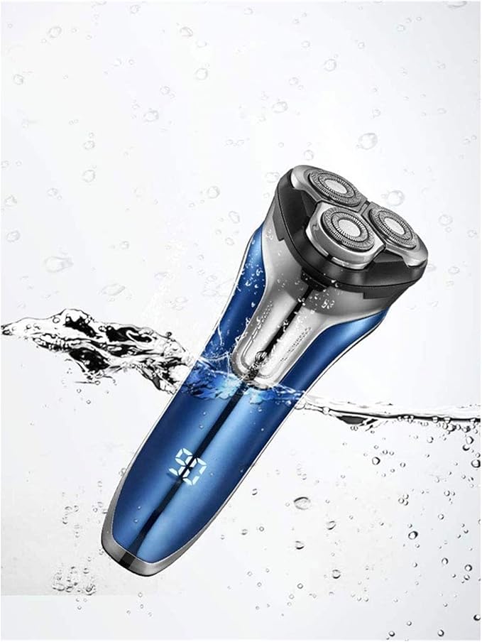 Electric Razor Rechargeable Electric Shaver 100% Waterproof Wet &amp Dry Rotary Shavers for Men Electric Shaving Razors with Pop-up Trimmer LED Display