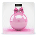 Pink Christmas Ball Weight ScaleClear LED Display Bathroom Digital Weighing ScaleTempered Glass Digital Bathroom Scale for Body Weight Capacity Up to 400 Lbs