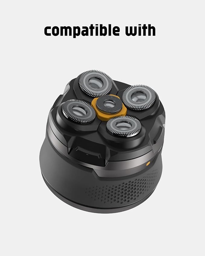 MTTTBHS Head Shaver Blades for Microtouch Titanium Head Shaver 5PCS Microtouch Titanium Replacement Head 5 Cleaning Brush